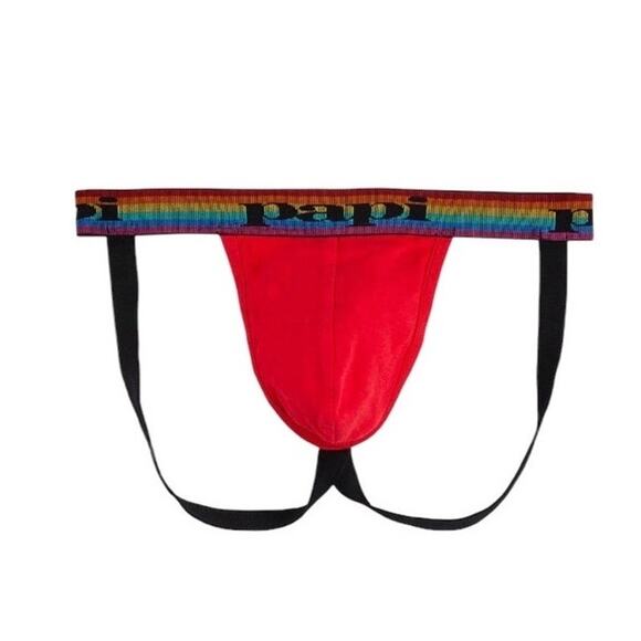 Papi Men's 3-pack Jockstraps Blue Red Black Large - Picture 3 of 7